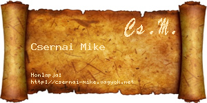 Csernai Mike névjegykártya